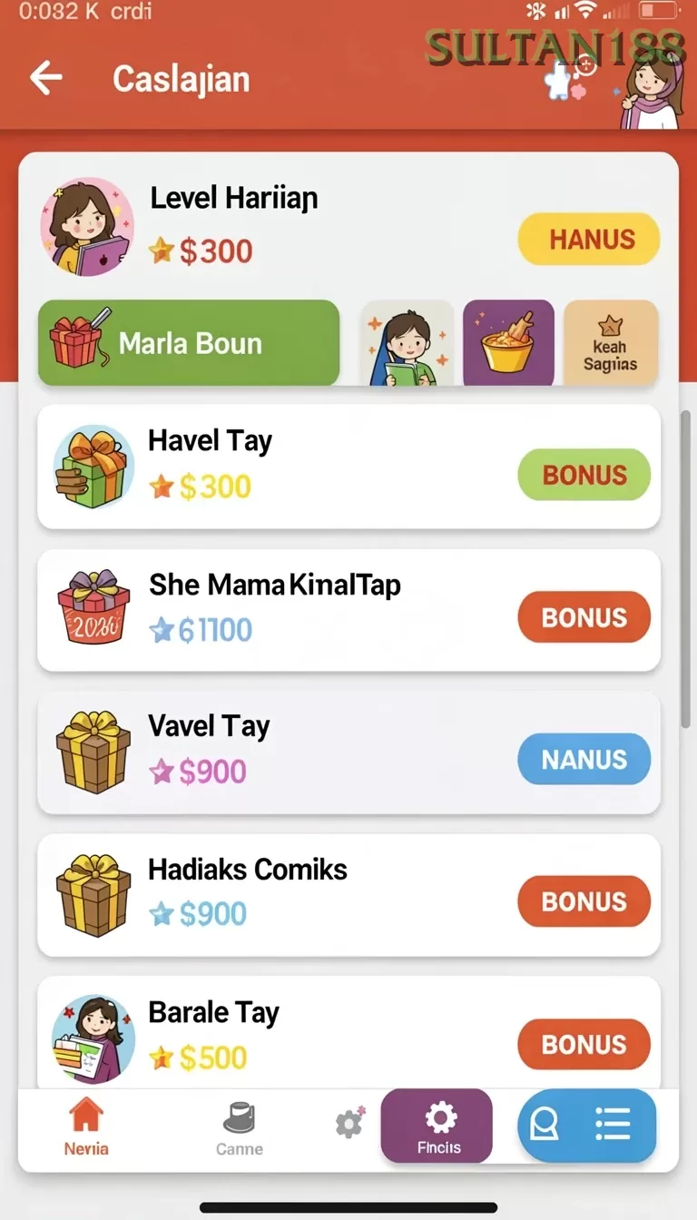 Cuplikan layar LUCUBET — pengaturan akun